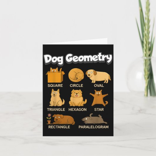Carte Funny Dog Geometry Math Teacher Back To School (Devant)