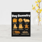 Carte Funny Dog Geometry Math Teacher Back To School (Fleur jaune)