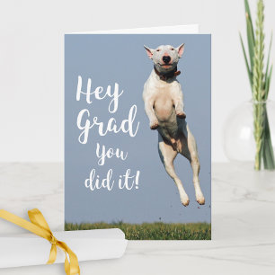 Carte Funny Dog Graduation Card Félicitations Grad