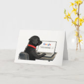 Carte Funny Dog Greeting Card | Who’s a Goodog? (Fleur jaune)