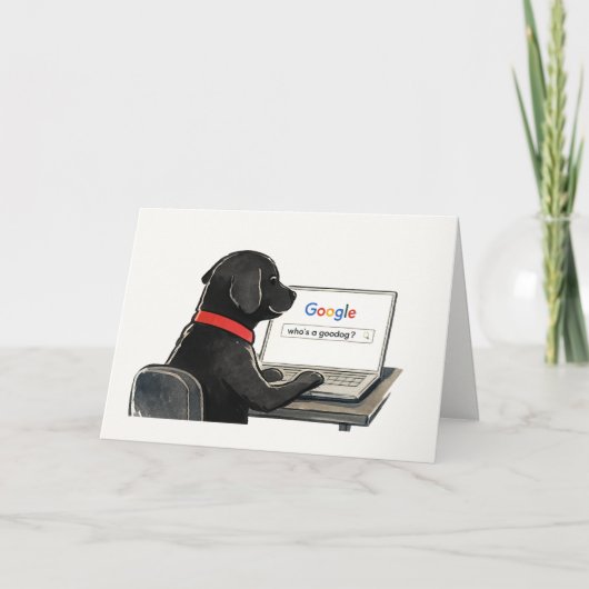 Carte Funny Dog Greeting Card | Who’s a Goodog? (Devant)