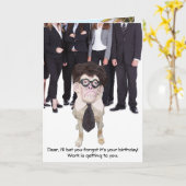 Carte Funny Dog/Lab pour papa ou Male (Fleur jaune)