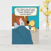 Carte Funny Dog Nightmare (Fleur jaune)