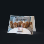 Carte Funny Dogs Birthday Greeting Card<br><div class="desc">Funny Dogs with a cake Birthday greeting Card for the cat lovers in your life. This cute greeting card is a perfect way to wish Happy Birthday to a friend,  co-worker,  family member or a special someone.</div>