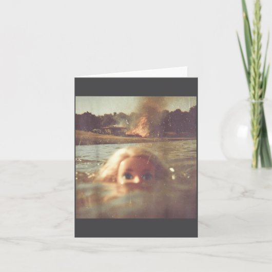 Carte Funny Doll Face Swimming Meme  (Devant)