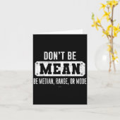 Carte Funny Don't Be Mean, Be Median Graphic Sarcastic S (Fleur jaune)