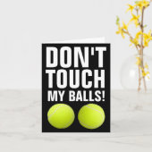 Carte Funny Dont Touch My Pandemic Tennis  (Fleur jaune)