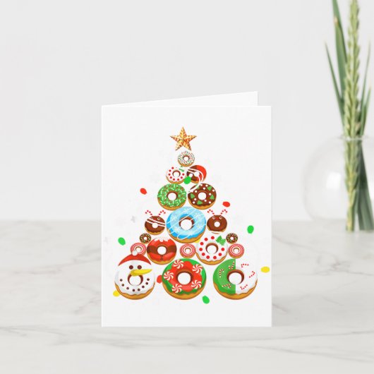 Carte Funny Donuts Christmas Tree Lights Xmas Pjs Boys K (Devant)