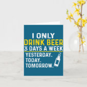 Carte Funny Drinking Shirt Beer Lovers  (Fleur jaune)
