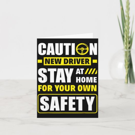 Carte Funny Driver's License New Driver (Devant)