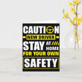 Carte Funny Driver's License New Driver (Fleur jaune)