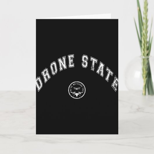 Carte Funny Drone State Flying Secret Drone New Jersey W (Devant)