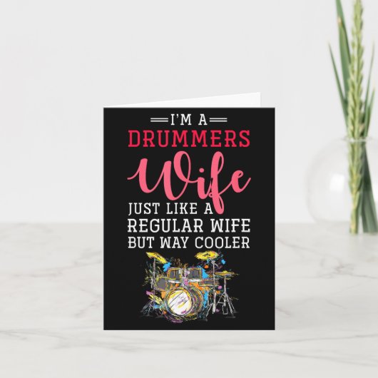 Carte Funny Drummers Wife Valentines Day Gift Drums (Devant)