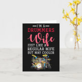 Carte Funny Drummers Wife Valentines Day Gift Drums (Fleur jaune)