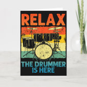 Carte Funny Drumming Art For Men Women Drumline Drum Set (Devant)