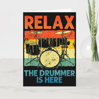 Carte Funny Drumming Art For Men Women Drumline Drum Set