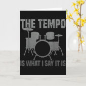 Carte Funny Drumming Art For Men Women Drumline Drum Set (Fleur jaune)