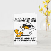 Carte Funny Duck Graphic Men Women Funny Quote  (Fleur jaune)