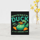 Carte Funny Duck Graphic Men Women Teens Funny Quote  (Fleur jaune)