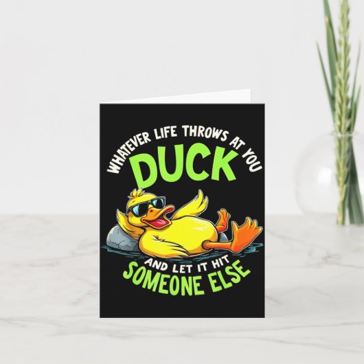 Carte Funny Duck Graphic Tees Men Women Teens Funny Quot (Devant)