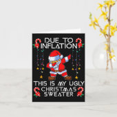 Carte Funny Due To Inflation This Is My Ugly Christmas S (Fleur jaune)