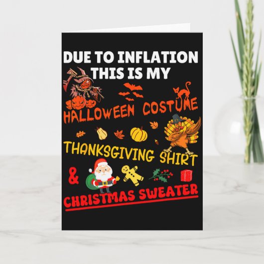 Carte Funny Due To Inflation This Is Xmas New Year's Eve (Devant)