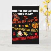Carte Funny Due To Inflation This Is Xmas New Year's Eve (Fleur jaune)