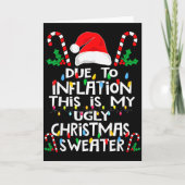 Carte Funny Due To Inflation Ugly Christmas Sweaters For (Devant)