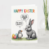 Carte Funny Easter Eggs Message Card (Devant)