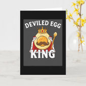 Carte Funny Egg Pun Easter Brunch Thanksgiving Deviled E (Fleur jaune)