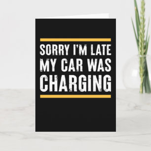 Carte Funny Electric Vehicle EV Car Cadeau pour Homme & 