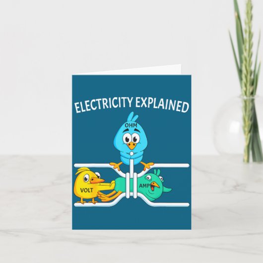 Carte Funny Electrician For Men Women Electricity Engine (Devant)