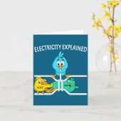 Carte Funny Electrician For Men Women Electricity Engine (Fleur jaune)
