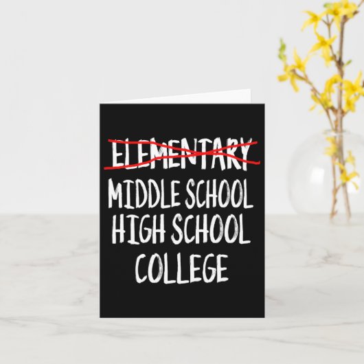 Carte Funny Élémentaire Diplôme de 6e année G (Fleur jaune)