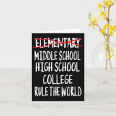 Carte Funny Élémentaire Graduation 6e année Gradu (Fleur jaune)