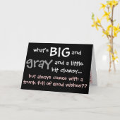 Carte Funny Elephant Get Well Card, get well-ephant! (Fleur jaune)