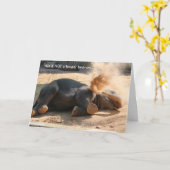 Carte Funny Elephany birthday, No more nutella ! (Fleur jaune)