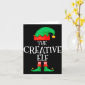 Carte Funny Elf Family Christmas Creative Elf Sweater Me (Fleur jaune)