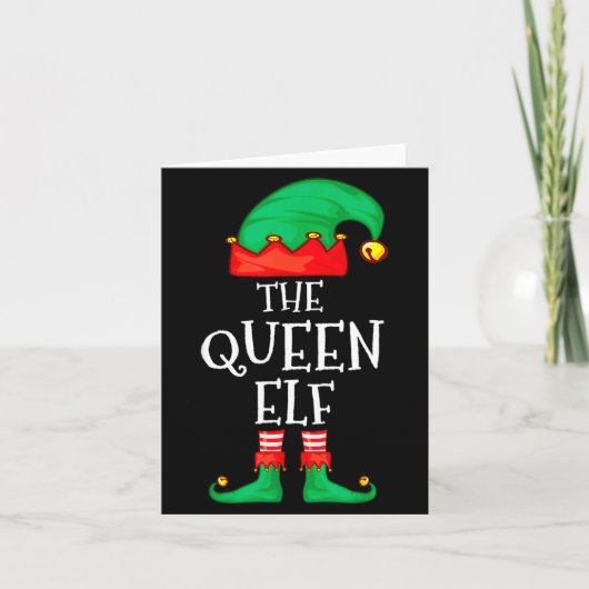 Carte Funny Elf Family Christmas The Queen Elf Sweater M (Devant)