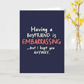 Carte Funny Embarrassing Boyfriend Card (Fleur jaune)