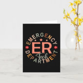 Carte Funny Emergency Department Tech Emergency Room Tec (Fleur jaune)