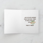Carte Funny Emotional Support Leprechaun Card (Intérieur)
