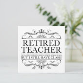 Carte Funny Enseignant à la retraite (Debout devant)