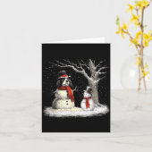 Carte Funny Er Spaniel Dog In The Snow Tree Christmas Wi (Fleur jaune)