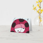 Carte Funny et Chubby Ladybug (Fleur jaune)