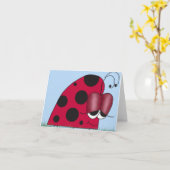 Carte Funny et Euphoric Ladybug (Fleur jaune)