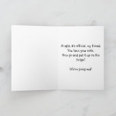 Carte Funny Excuse to Go Out With Friend Thinking of You (Intérieur)