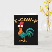 Carte Funny F-caw-f Chicken Fcawf Chicken (Fleur jaune)