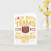 Carte Funny F#ck Les deux équipes laissez juste mes chif (Fleur jaune)