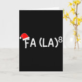 Carte Funny Fa La 8 Christmas Math Teacher Santa Hat Xma (Fleur jaune)